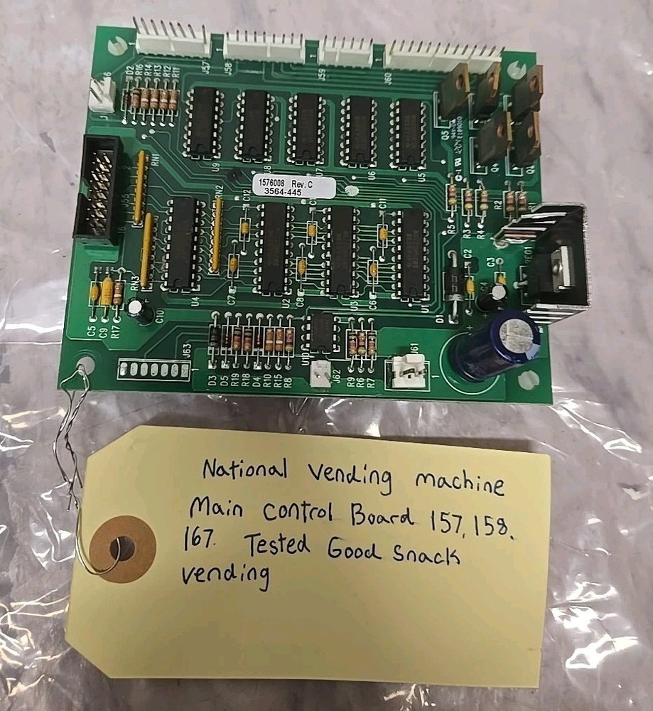 National Vending Machine Main Control Board 157 158 167 Tested