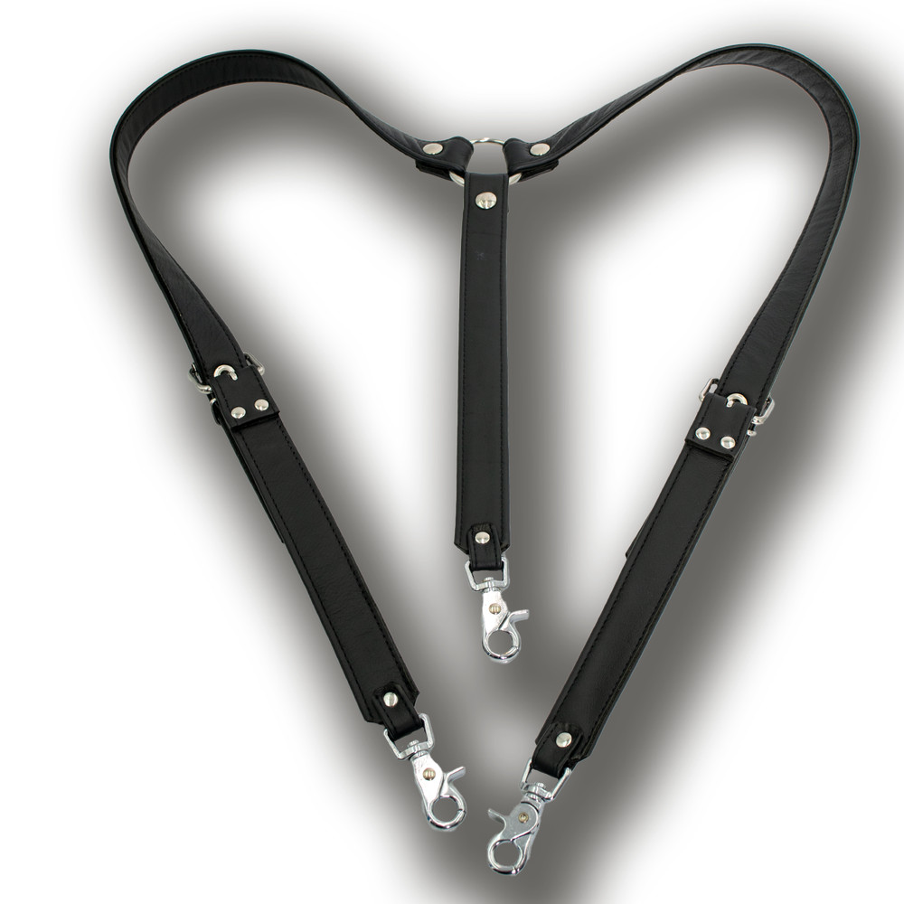 LeatherWerks 3 Way Suspenders Black