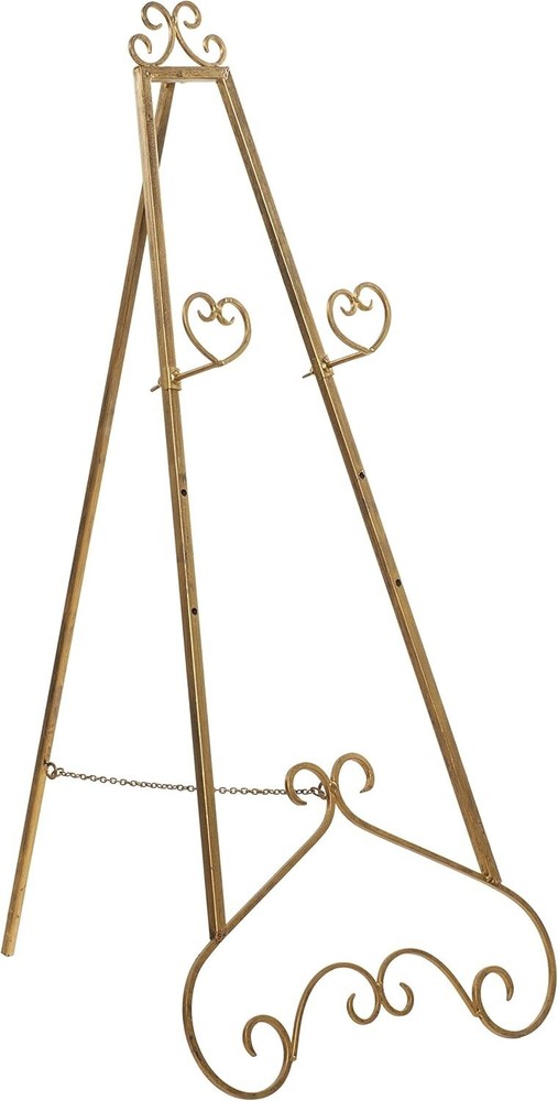 Metal Scroll Large Free Standing Adjustable Display Stand Easel with Chain Su...