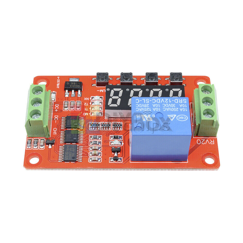 DC 12V PLC Relay Multifunction Self-lock Cycle Timer Module Delay Time Switch N