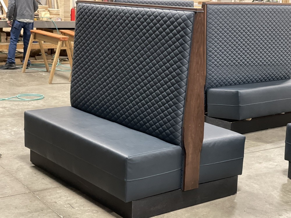 54’’high Quilted diamond back Single Double Booth
