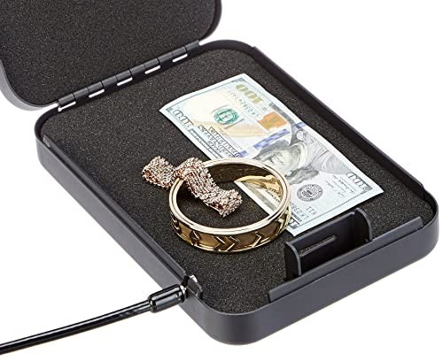 Portable Security Lock Box Safe with Combination Lock for Documents & Valuables