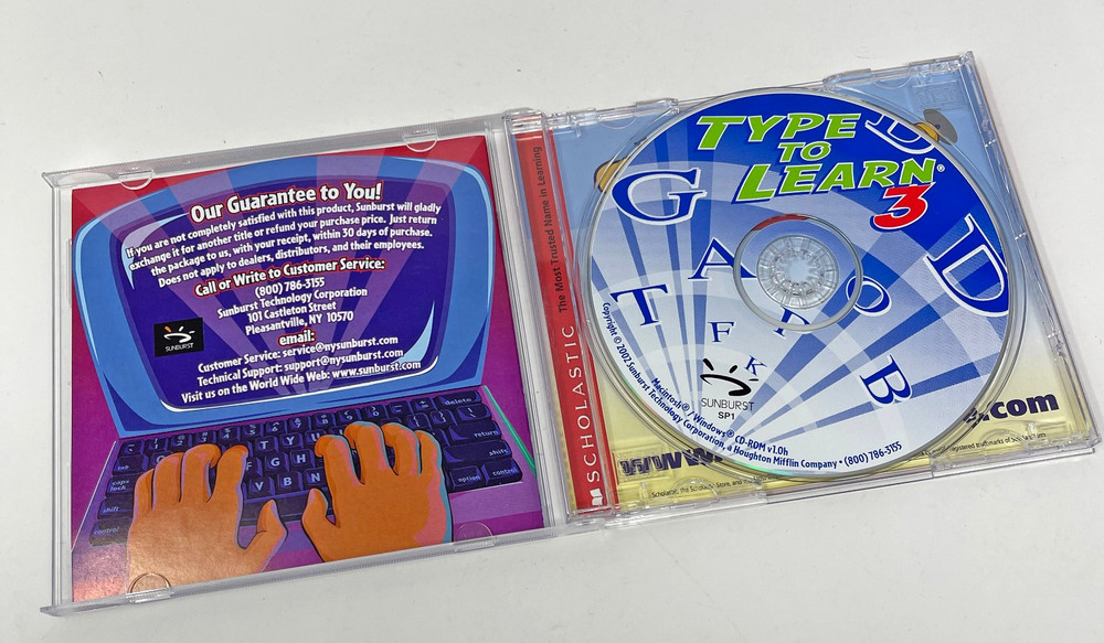 Type to Learn 3 Windows 95/98 Macintosh PC CD-ROM Used Tested Works