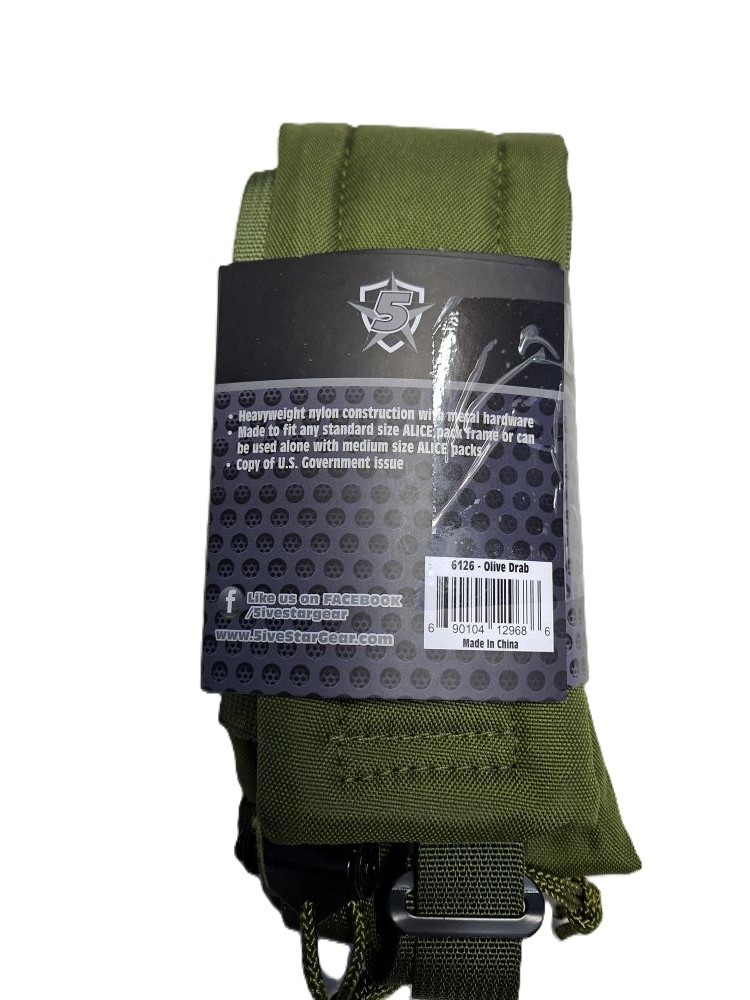 LC2 ALICE Pack Shoulder Straps OD Green Replacement Backpack Shoulder Straps