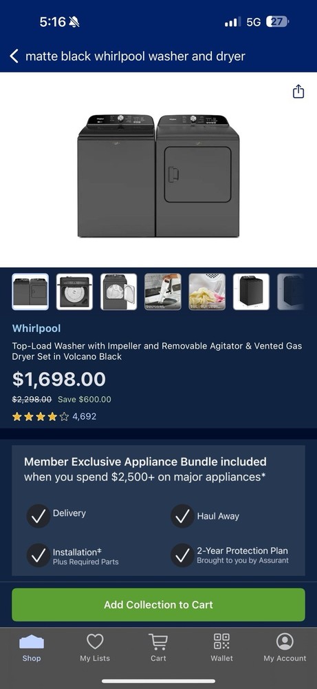whirlpool washer and dryer set