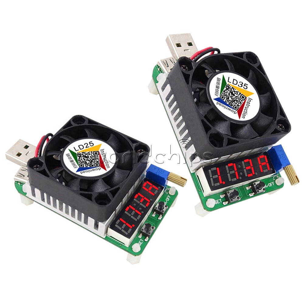 LD25 LD35 Electronic Load Resistor USB Interface Discharge Battery Tester