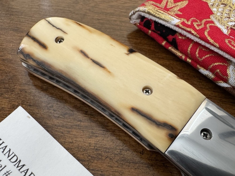 Bill Massey Custom Folding Knife ATS-34 Blade Nice Handle