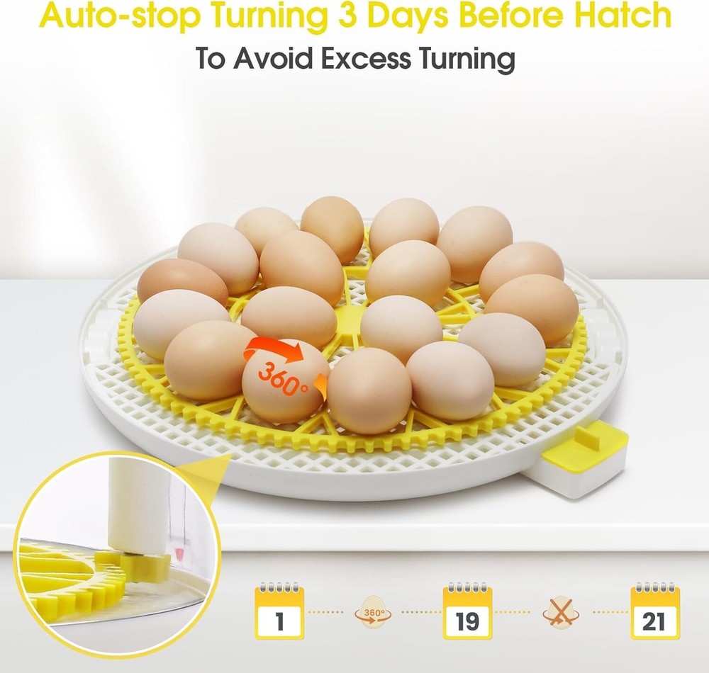 18 Egg Poultry Incubator for Hatching Chick Automatic Turning Egg Incubator⚡