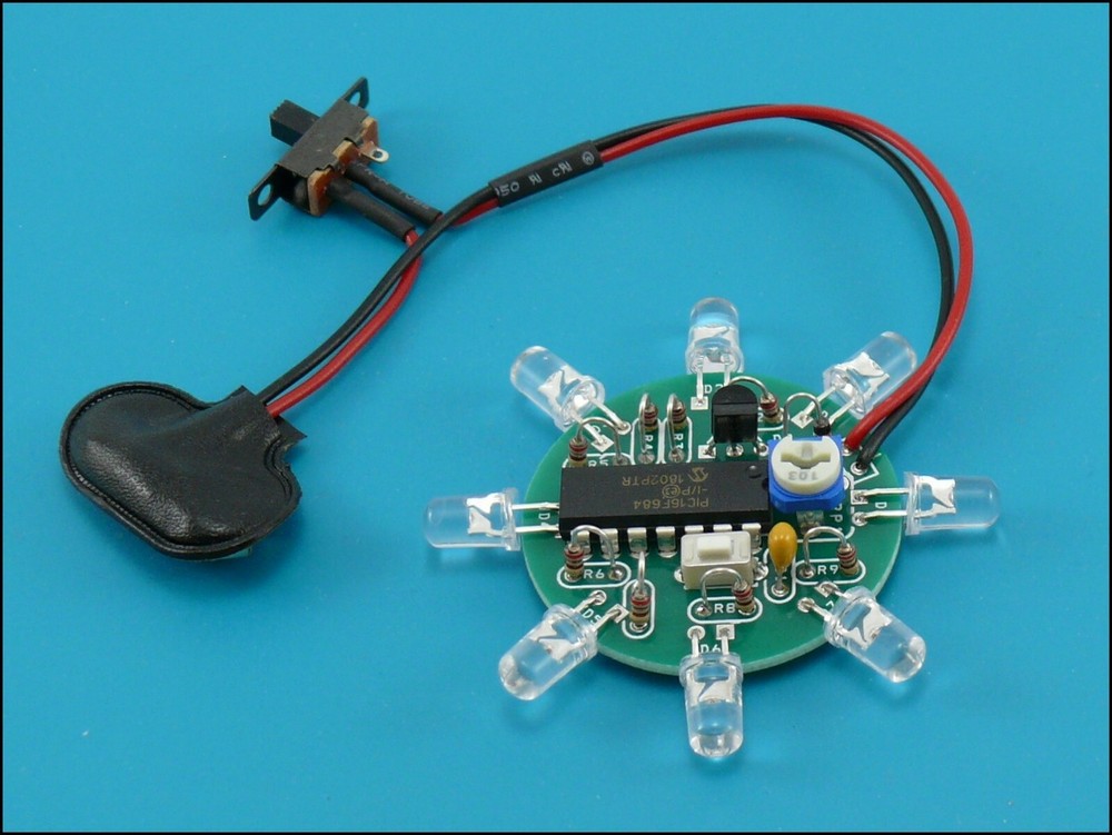 8 LED Light Chaser Beacon Round Sequencer Scroller Strobe - 5mm LEDs