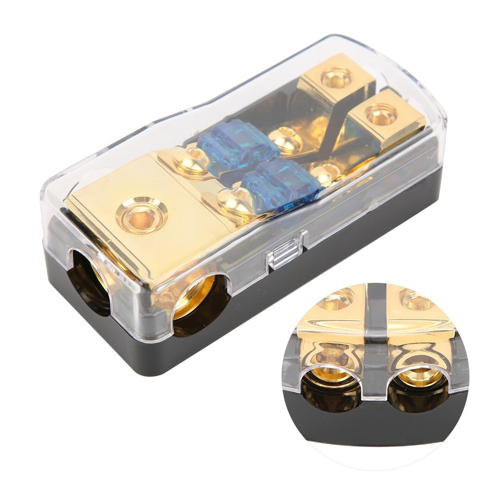 Car Audio Splitter 1 In 2 Way Out Practical Power Distribution Block Durabl ASYN