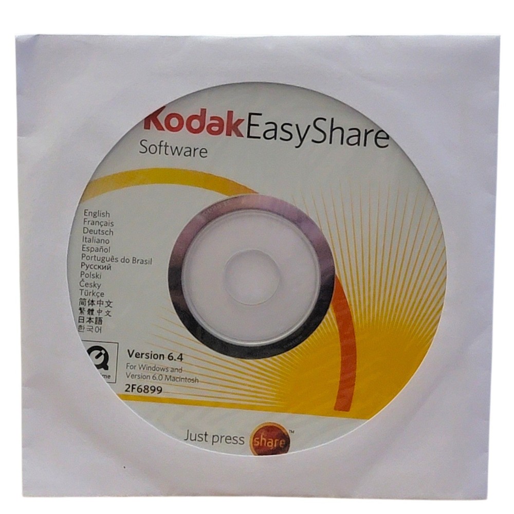 VTG 2000s Kodak EasyShare Software Version 6.4 CD ROM 2007 Windows Macintosh