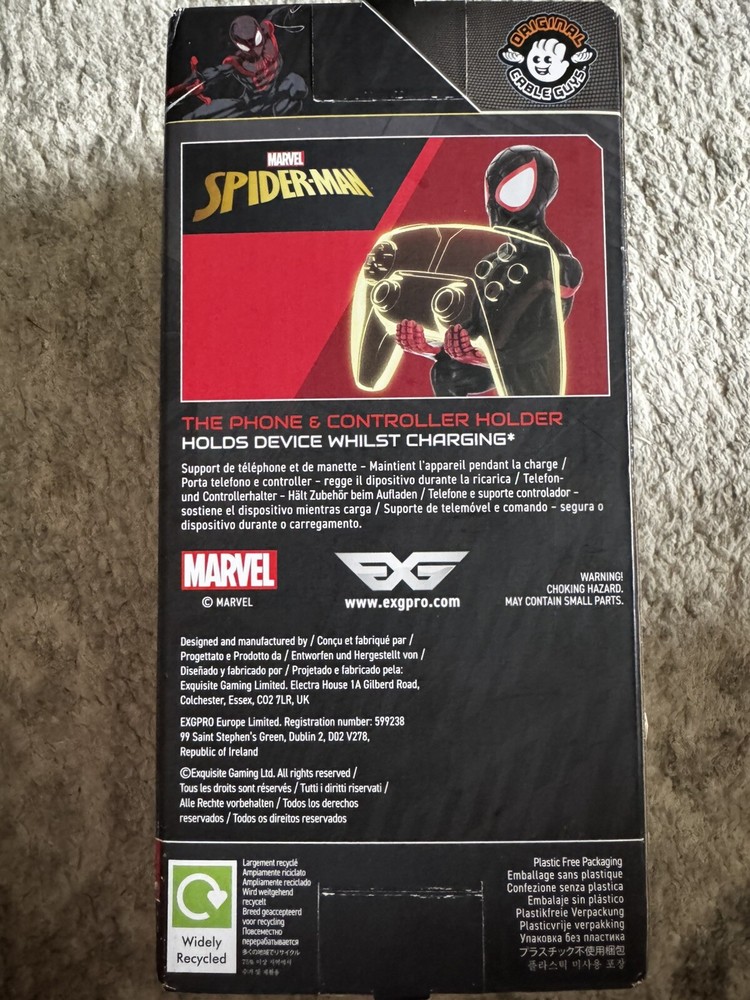 Cable Guys MARVEL-Spider-Man Miles Morales Phone & Controller Holder