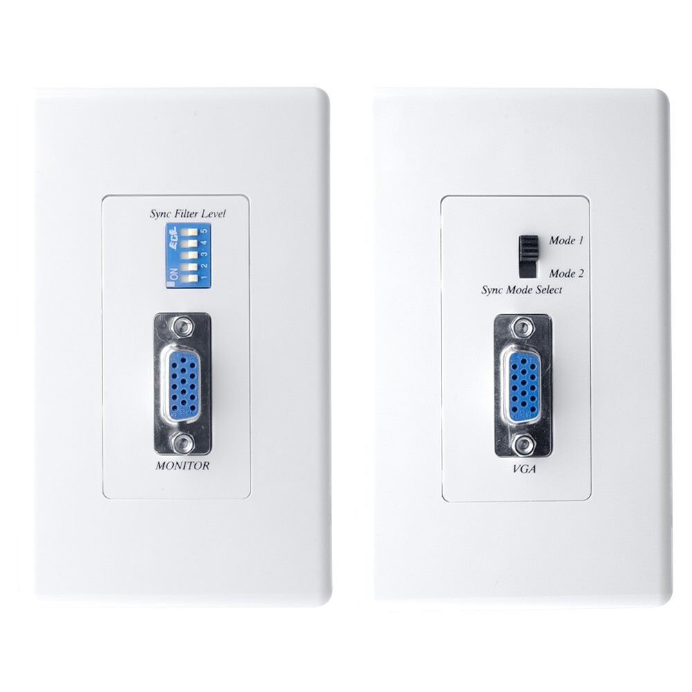Element-Hz™ ELE7015 VGA Over Cat5e/6 Extender Wall Plate (White)