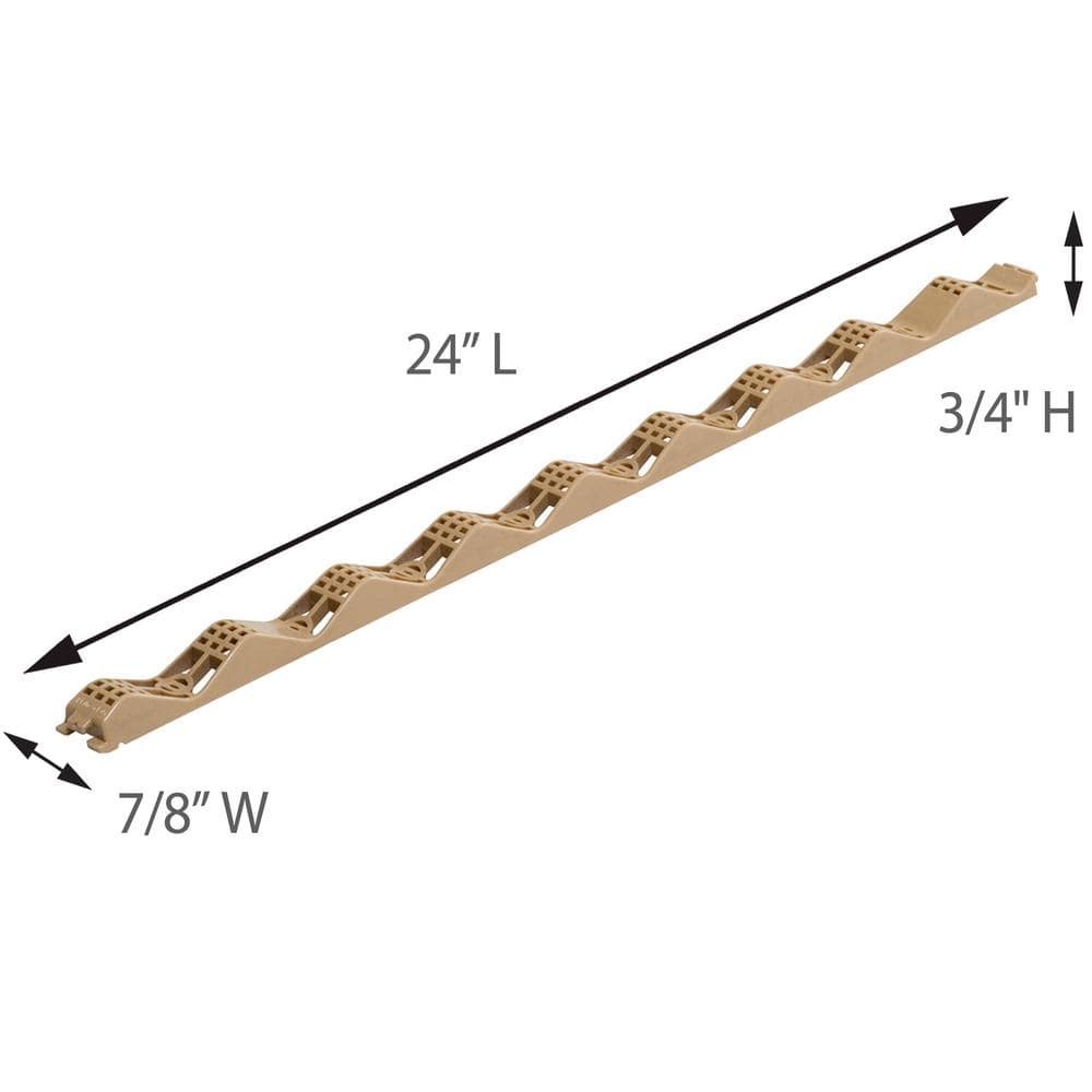 24 In. Horizontal Plastic Roof Closure Strips (6-Pack)