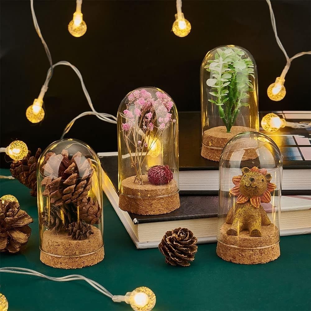 Multi-Purpose Decorative Glass Jars with Cork Base - Perfect for DIY Projects