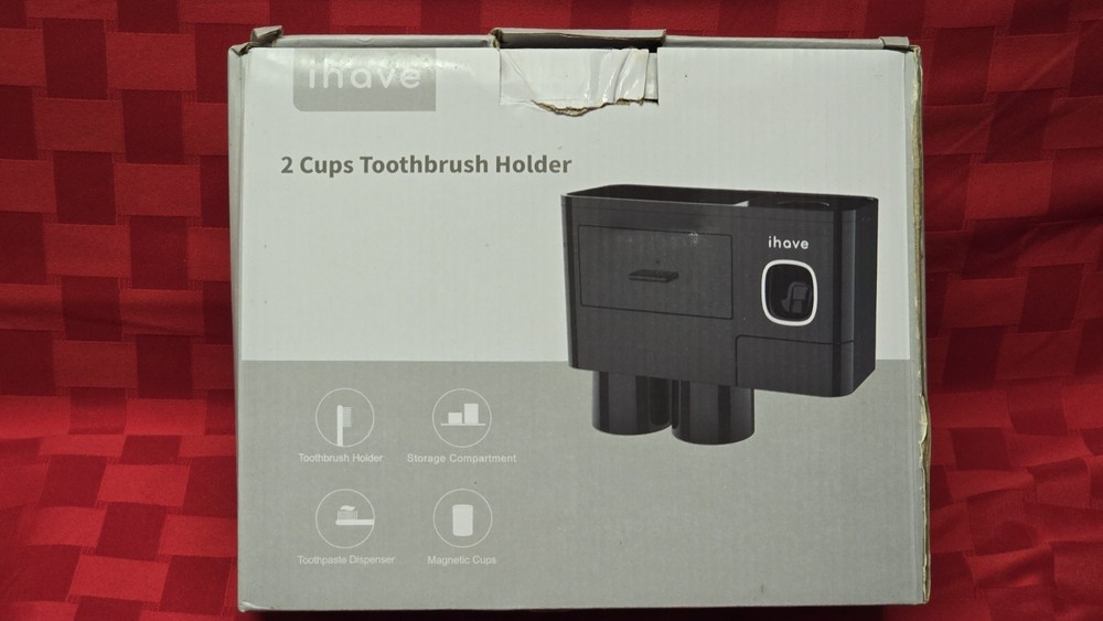IHAVE 2 CUPS TOOTHBRUSH HOLDEER