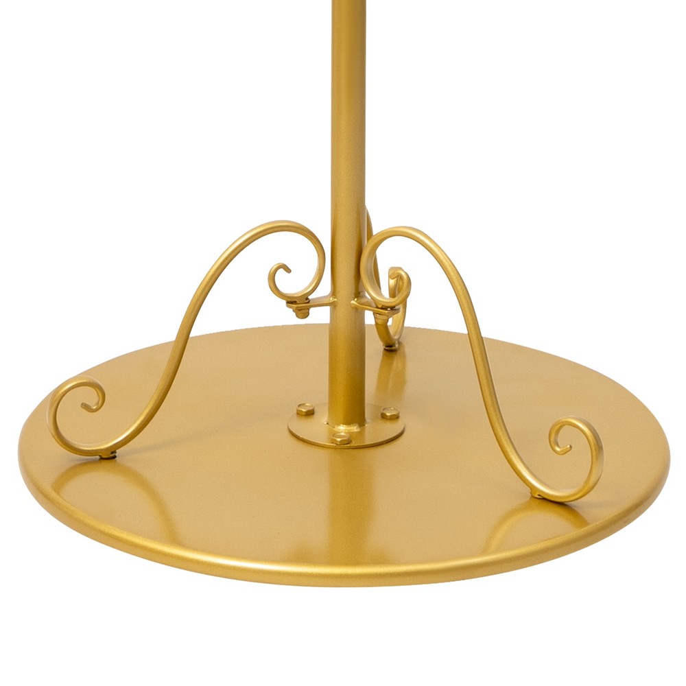 2-tier Clothing Rack Floor-Standing Circular Rack Stand Rotatable Clothes Rack