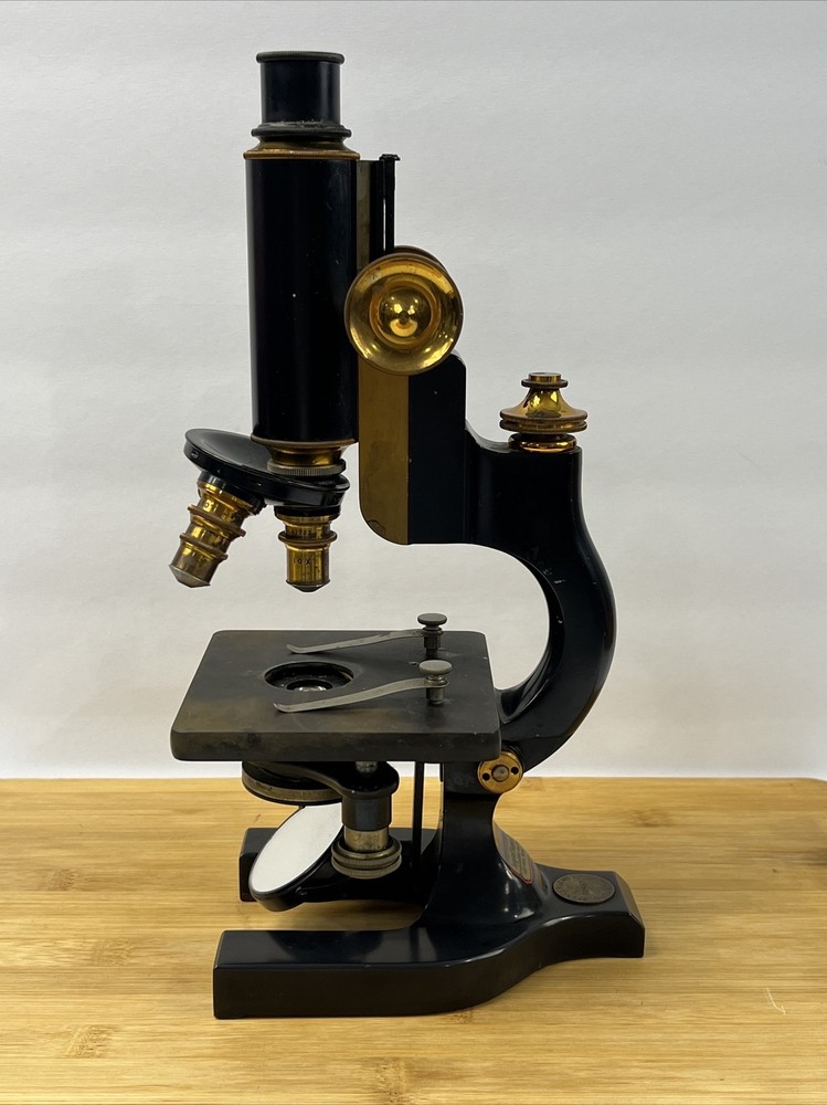 Antique Brass and Iron Microscope by SPENCER LENS CO