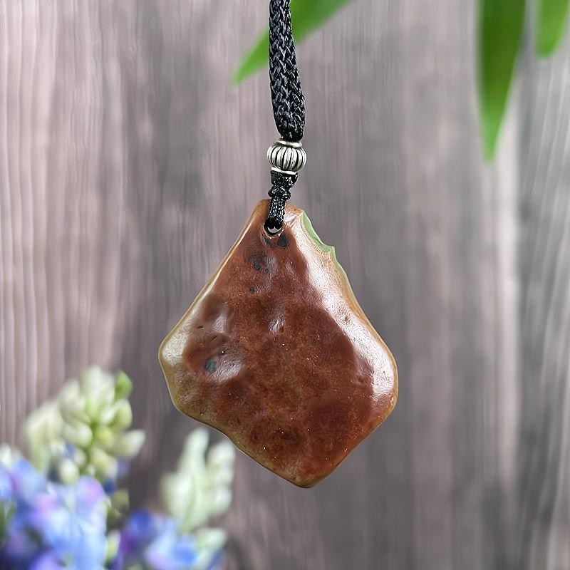 TOP China Inner Mongolia Gobi Colored Jade Specimen Pendant Bead