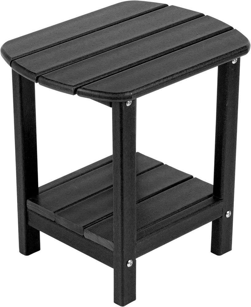Side Table 16.5" Outdoor Side Table HDPE Plastic Double Adirondack