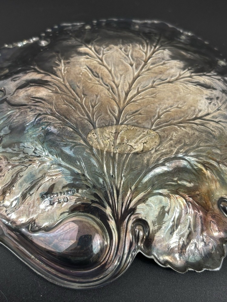 Vintage Reed & Barton Silver-Plated Leaf Dish Shallow – Pattern 140