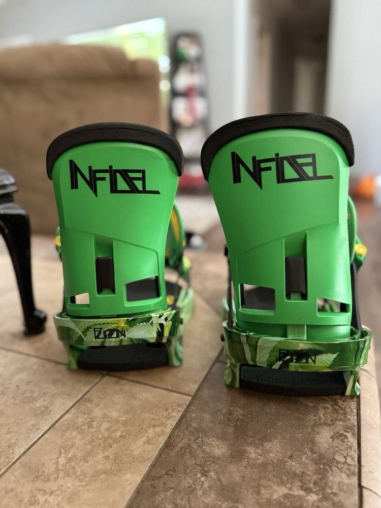 Burton Infidel Snowboard Bindings Green  Size Large