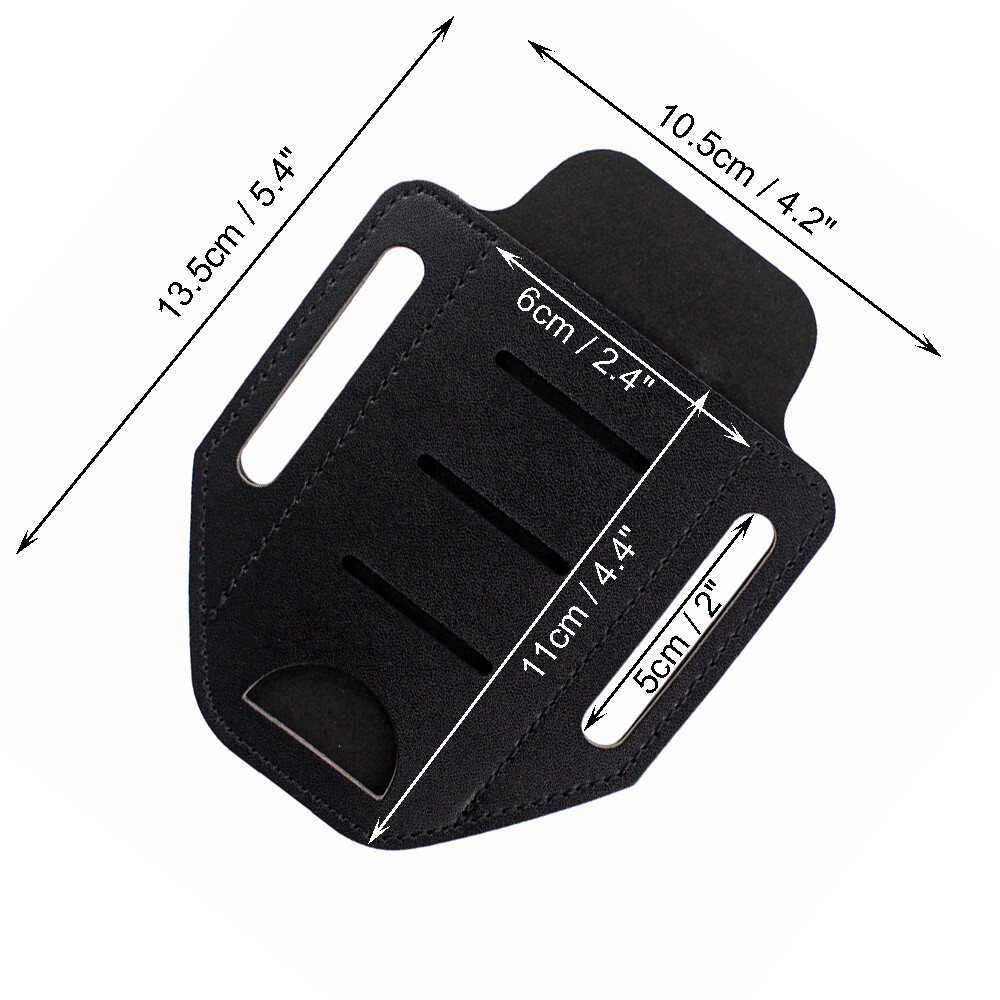 Outdoor Multitools Leather Tool Sheath Single Pocket Holder Organizer Belt Pouch