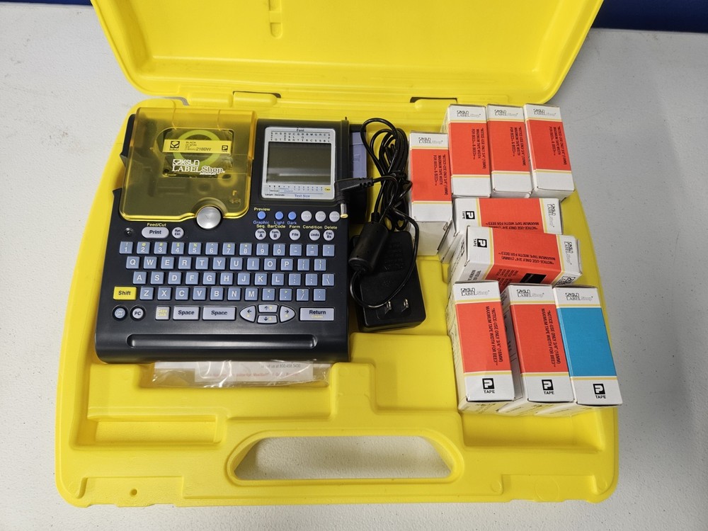 K-Sun 2012xlst Label Maker Printer with Case and Accessories Tested Works