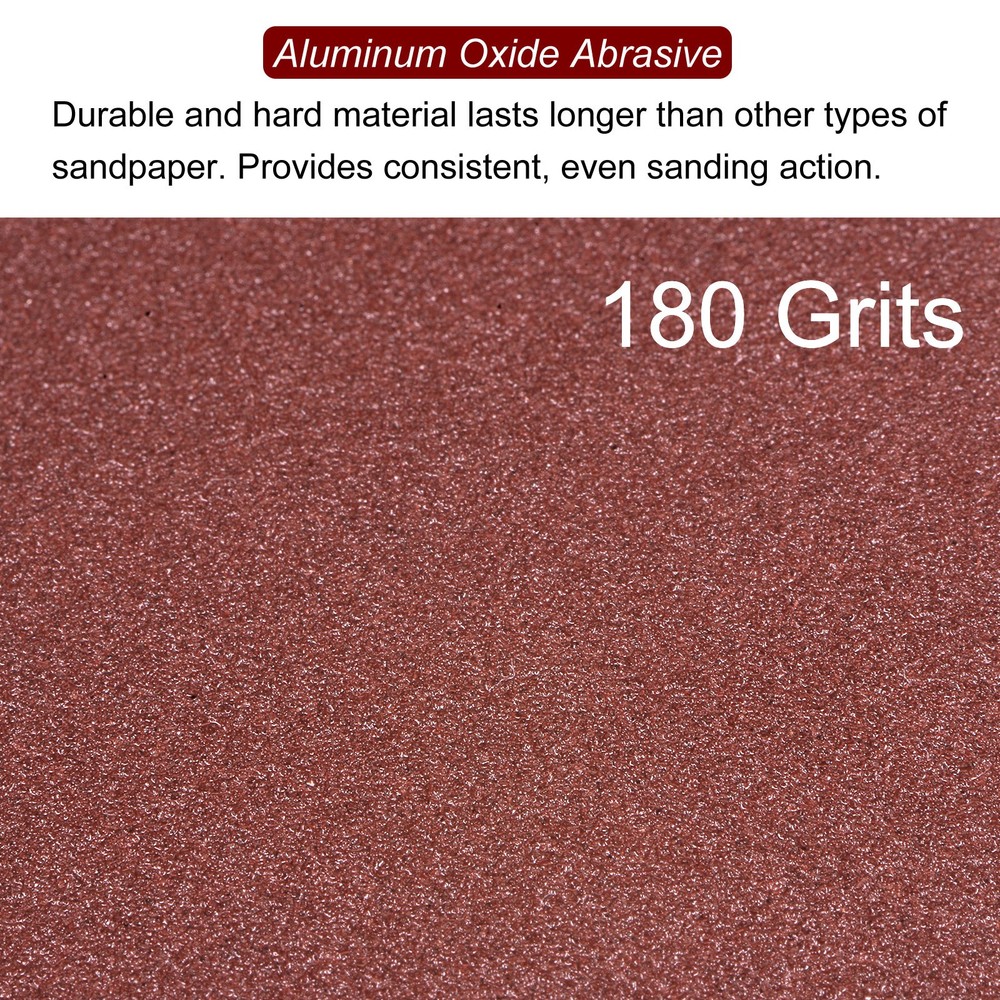 100pcs 180 Grits 80mm Aluminum Oxide Triangular Hook & Loop Sandpapers Pads