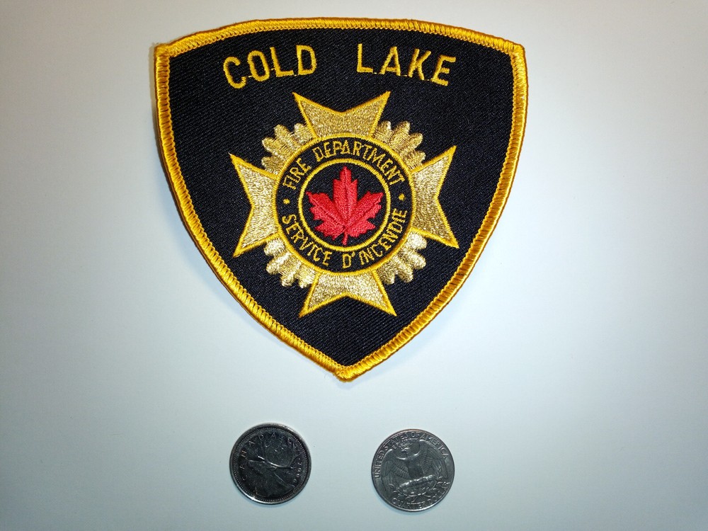 Cold Lake Fire Dept Gold Patch Badge Crest