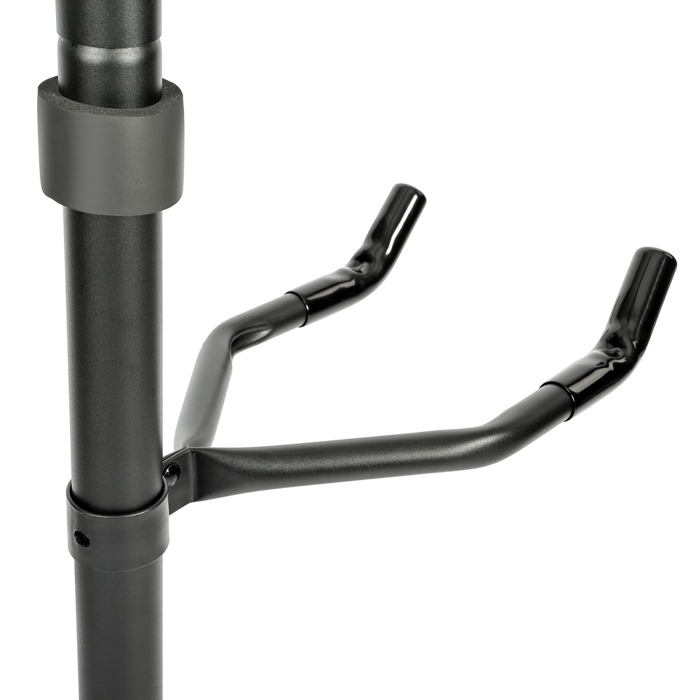 Bicycle Storage Gravity Stand Rack W/Adjustable Arm Holder Tool Tray New 2 Bikes