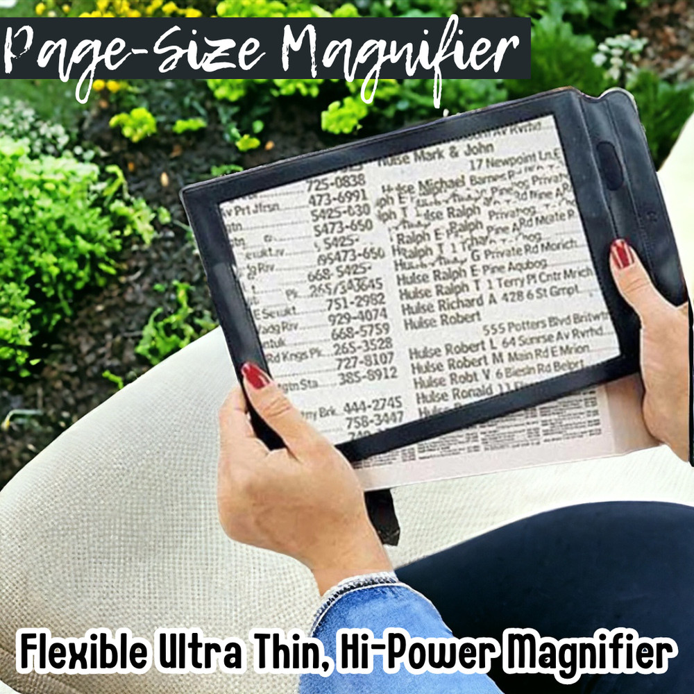 Page-Size Magnifier for Reading Books (7x10)