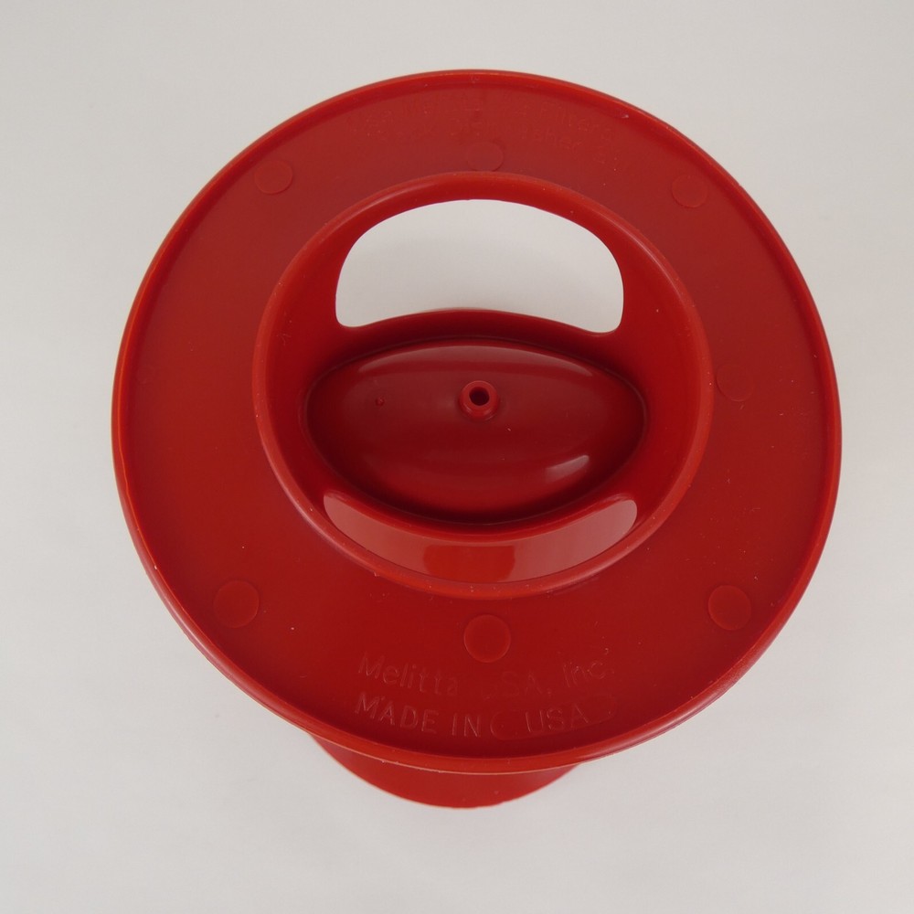 Melitta Pour Over Coffee Maker Red 1 Cup Plastic Brewing Cone Filter No 2 USA
