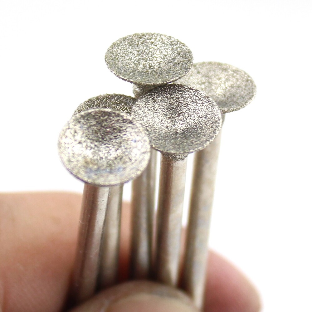 10Pcs Diamond Grinding Bits 10-16mm SPHERICAL CONCAVE Head Lapidary Tools Stone