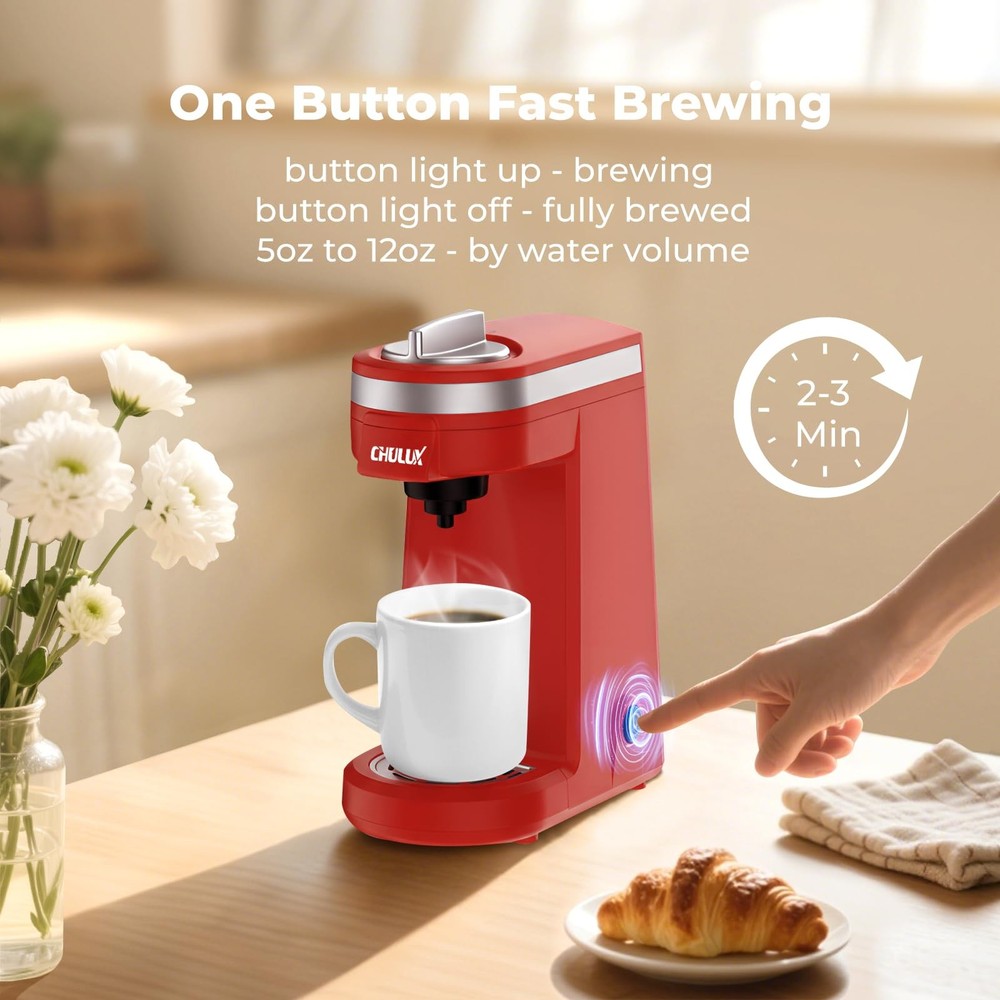 Single Serve K Capsule Coffee Maker Red