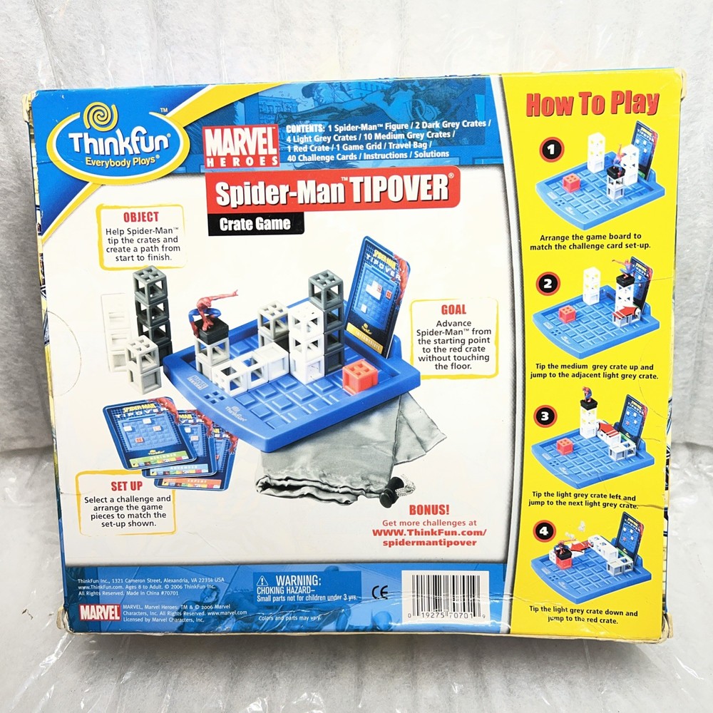 Spider-Man TIPOVER Game Thinkfun 2006 Marvel Single Player Never Opened