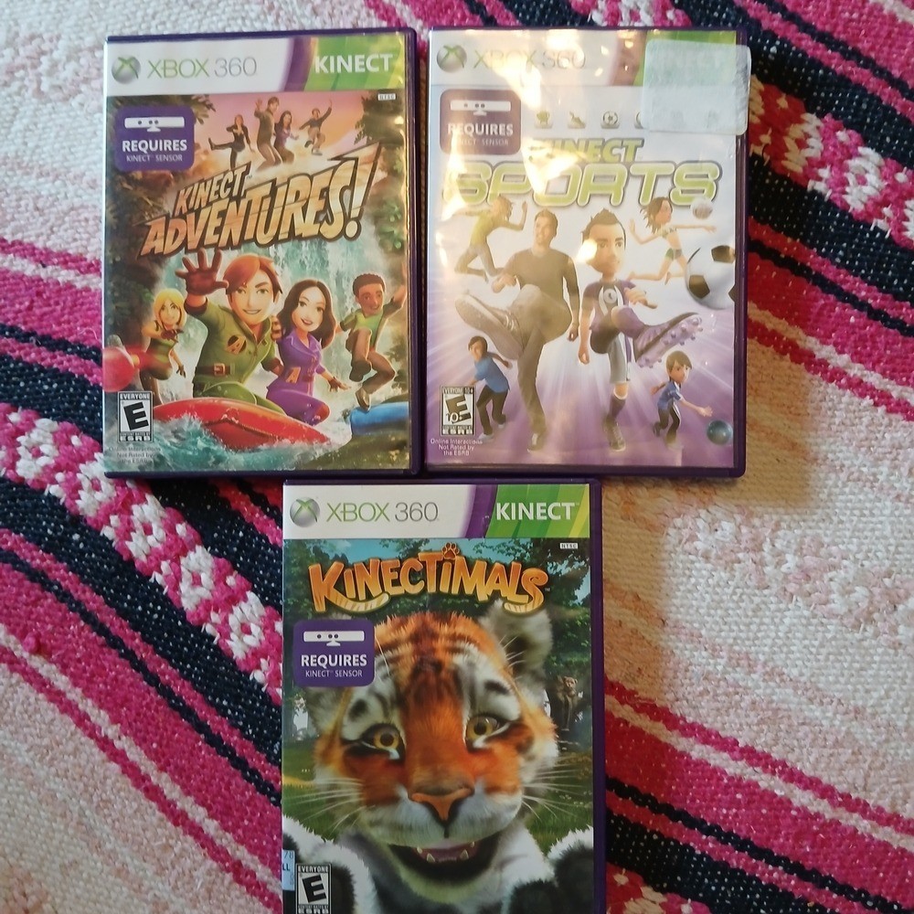 Xbox 360 Kinect Game Bundle: Set Of 3 //AS IS