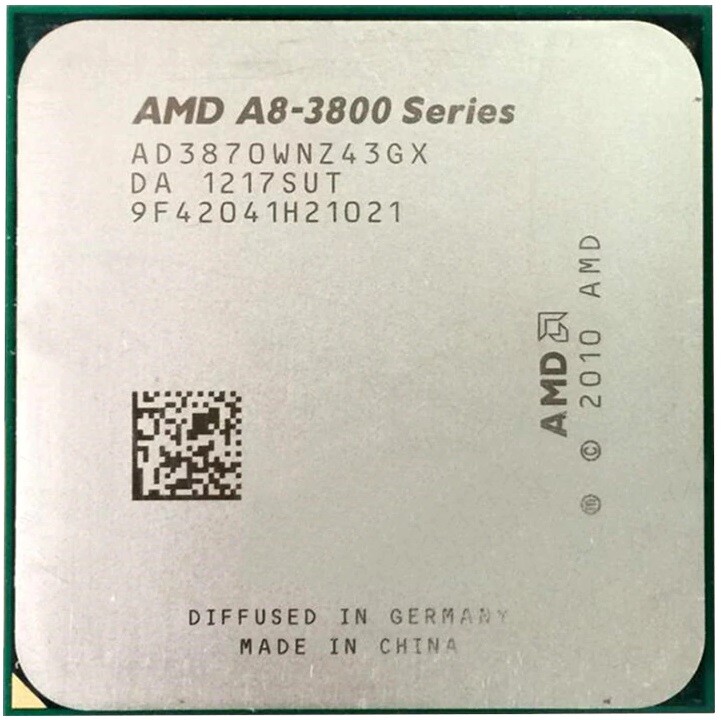 AMD A8-3870K Quad Core Processor 3.0GHz, 4 MB Cache, Socket FM1, 100Watt CPU