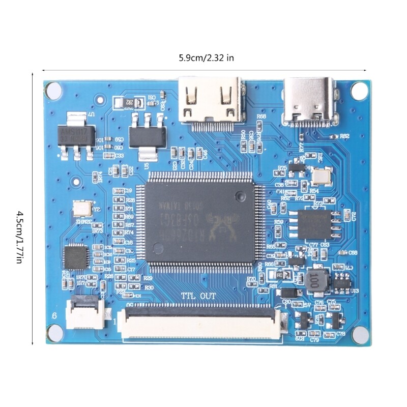 50Pin TTL LCD Screen Driver Board LCD Display Screen Assembly Unit 800X480