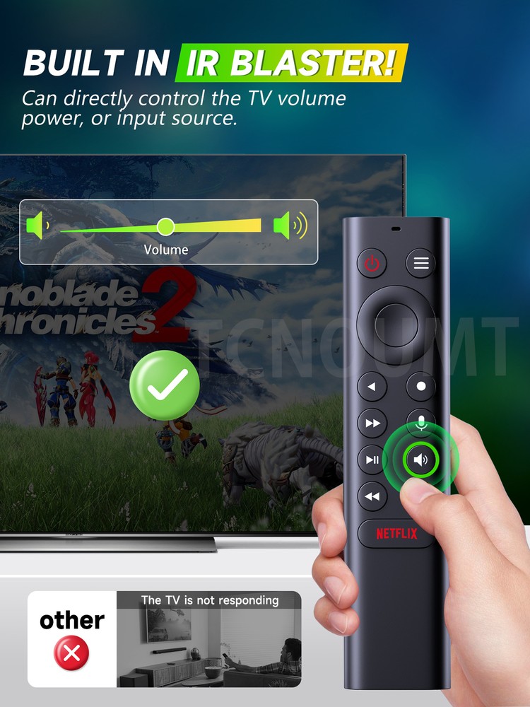 P3700 Voice Remote Control For Nvidia Shield TV New Version, Automatic Backlight