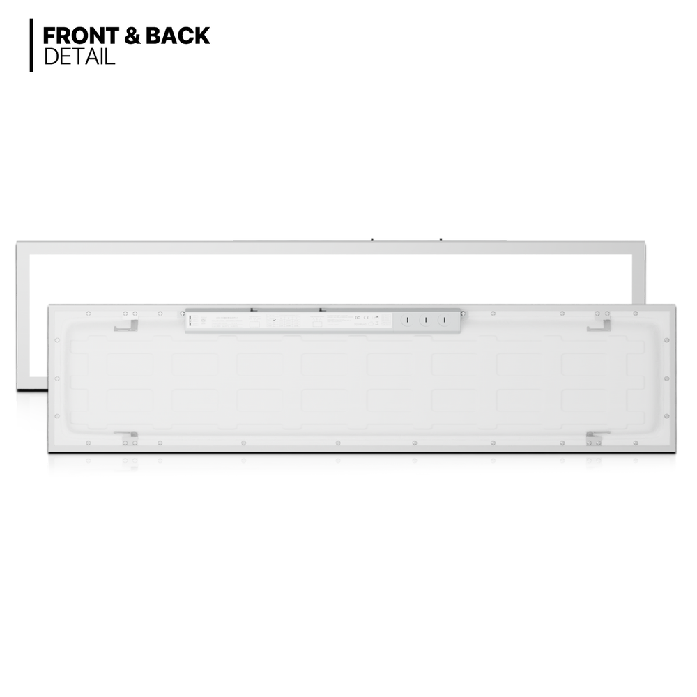 4 Pcs 1x4 LED Flat Panel Troffer Light 4000LM 5000K Dimmable Drop Ceiling Light