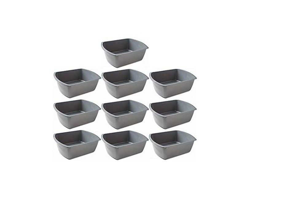 10-Pack Portable Small Washbasin by Vakly - 7-Quart Plastic Tub for Face, Foot,