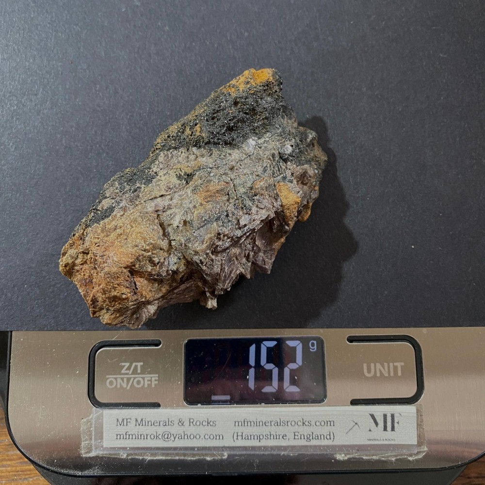 AXINITE ON MATRIX FROM BOTALLACK, ST JUST, CORNWALL 152g MF258