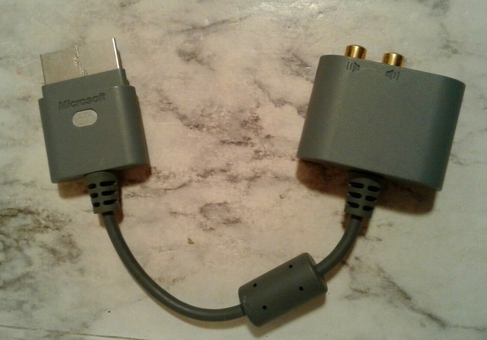 Vntg Audio Cable Adapter OEM Microsoft for Xbox 360 Console Video Game System