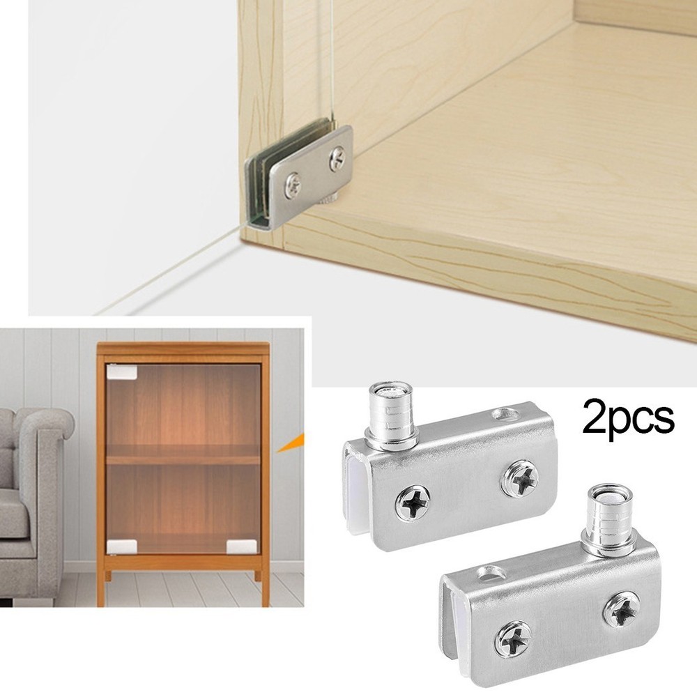 Metal Door Hinges Pack Pivot Accessory Adjustable Clip Cupboard
