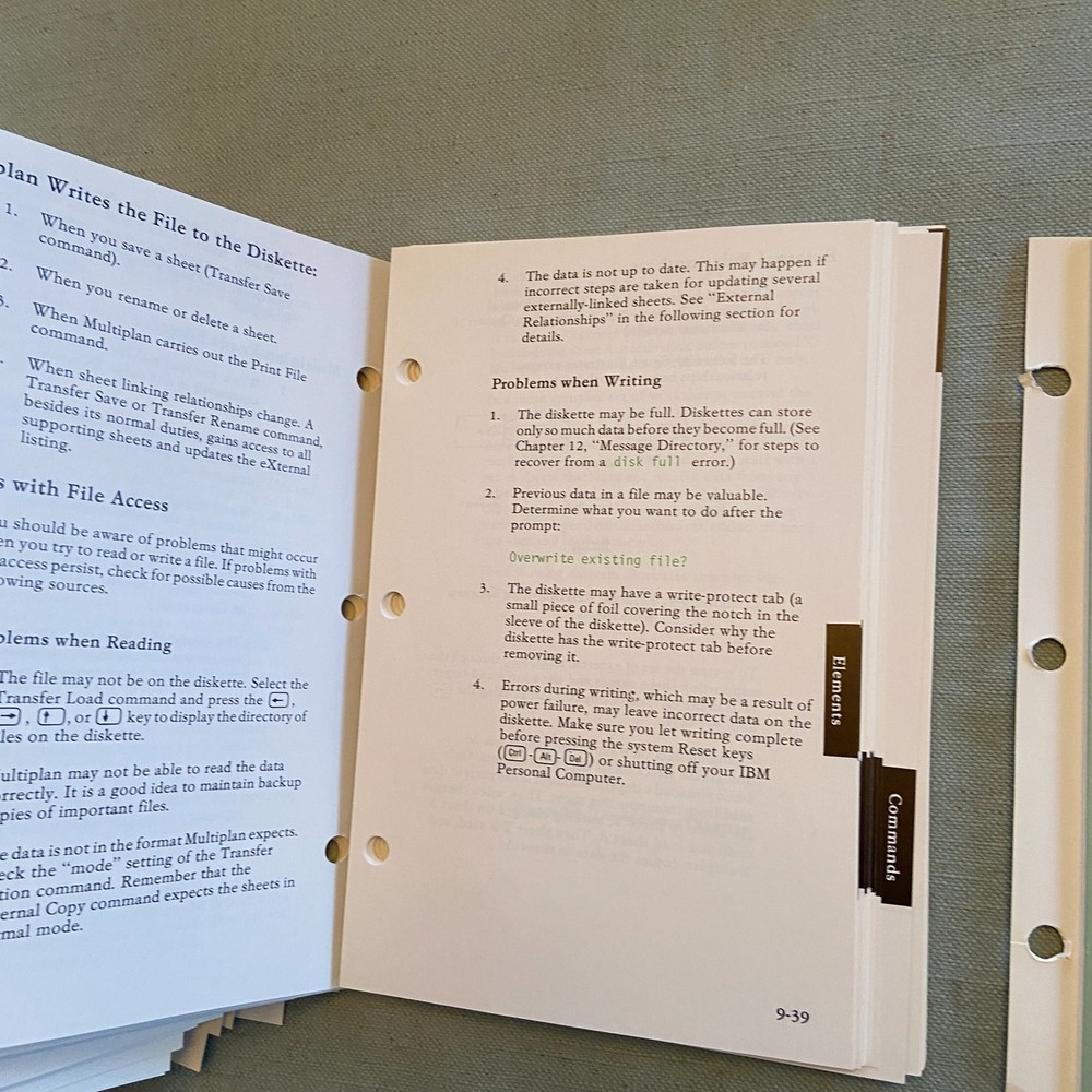 IBM PC Computer Professional Multiplan Electronic Worksheet Microsoft 1983 V 1.1