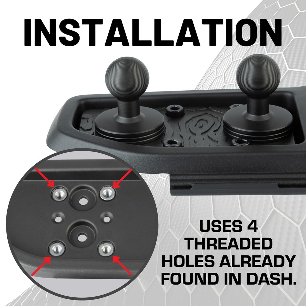 Bulletpoint Metal Dash Mount Cell Phone Holder & Action Camera Bracket Compat...