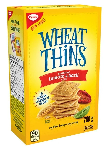Wheat Thins Sundried Tomato and Basil Crackers, 200g (4 Pack)