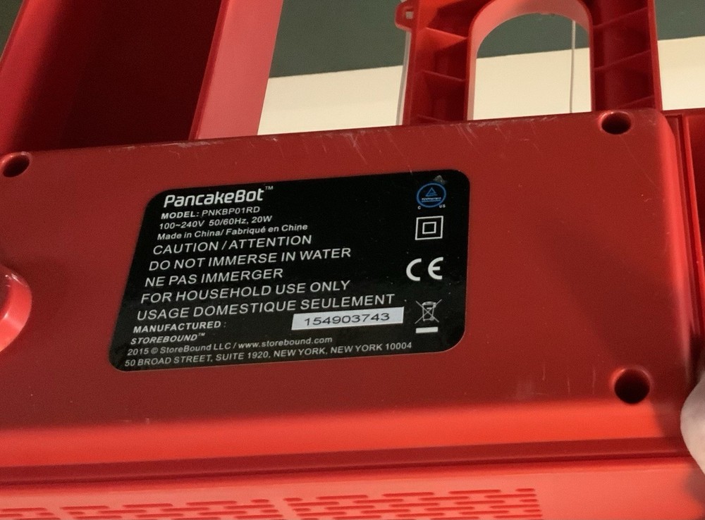 PancakeBot 1.0 Pancake Printer 3d Red WITH GRIDDLE PNKBP01RD