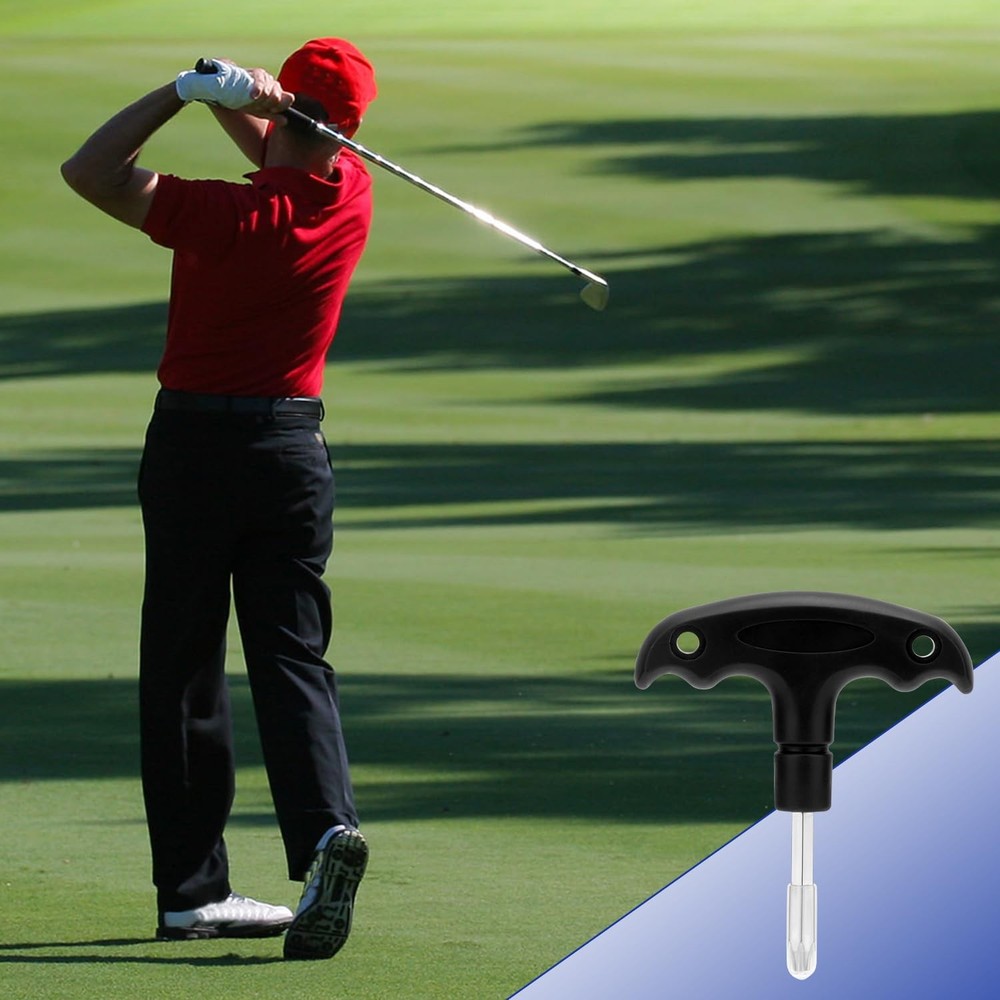 NQEUEPN Adjustable Golf Wrench With Plastic Handle - Stainless Medium, Black